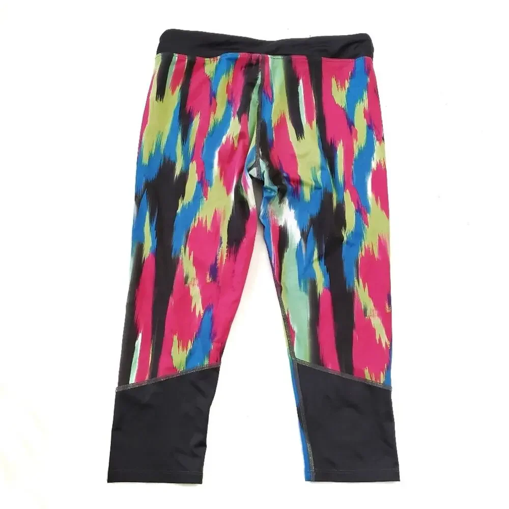 Puma | Bright Neon Abstract Rainbow Leggings